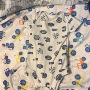 Newborn football onesie